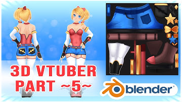 [Blender 3D] [VTuber] Full Model Creation Timelapse - FustyLugsVR (Part 5 - Texture Painting)