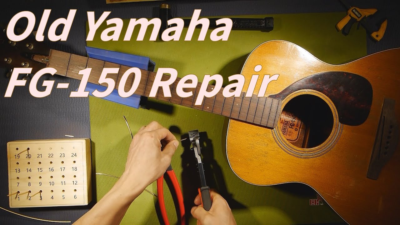 Old Yamaha FG-150 Repair neck reset 1.넥리셋 2.리프렛 3.브릿지