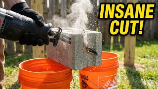 Concrete Block Test - This Sawzall Blade Is Insane