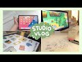 ✨STUDIO VLOG 03✨ Designing sticker sheets, lots of drawing, unboxing apple pencil? Stardew valley!