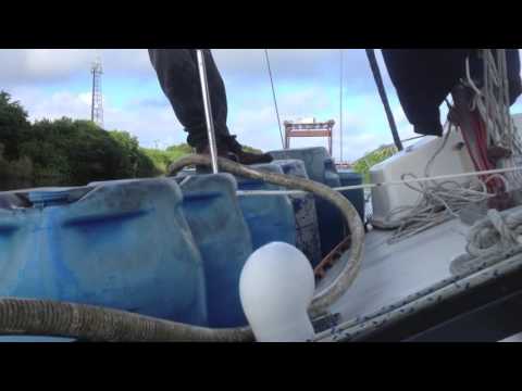 Transiting the Okeechobee Waterway on our Cal 35 Sailboat