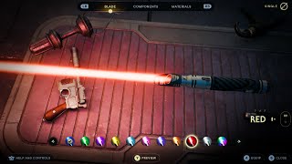 All Lightsaber Colors in Jedi Survivor! (2 RARE Colours) screenshot 4