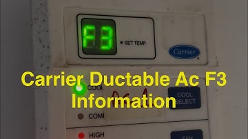 Carrier Ductable Ac Error F3 Information #viralvideo #viralshorts