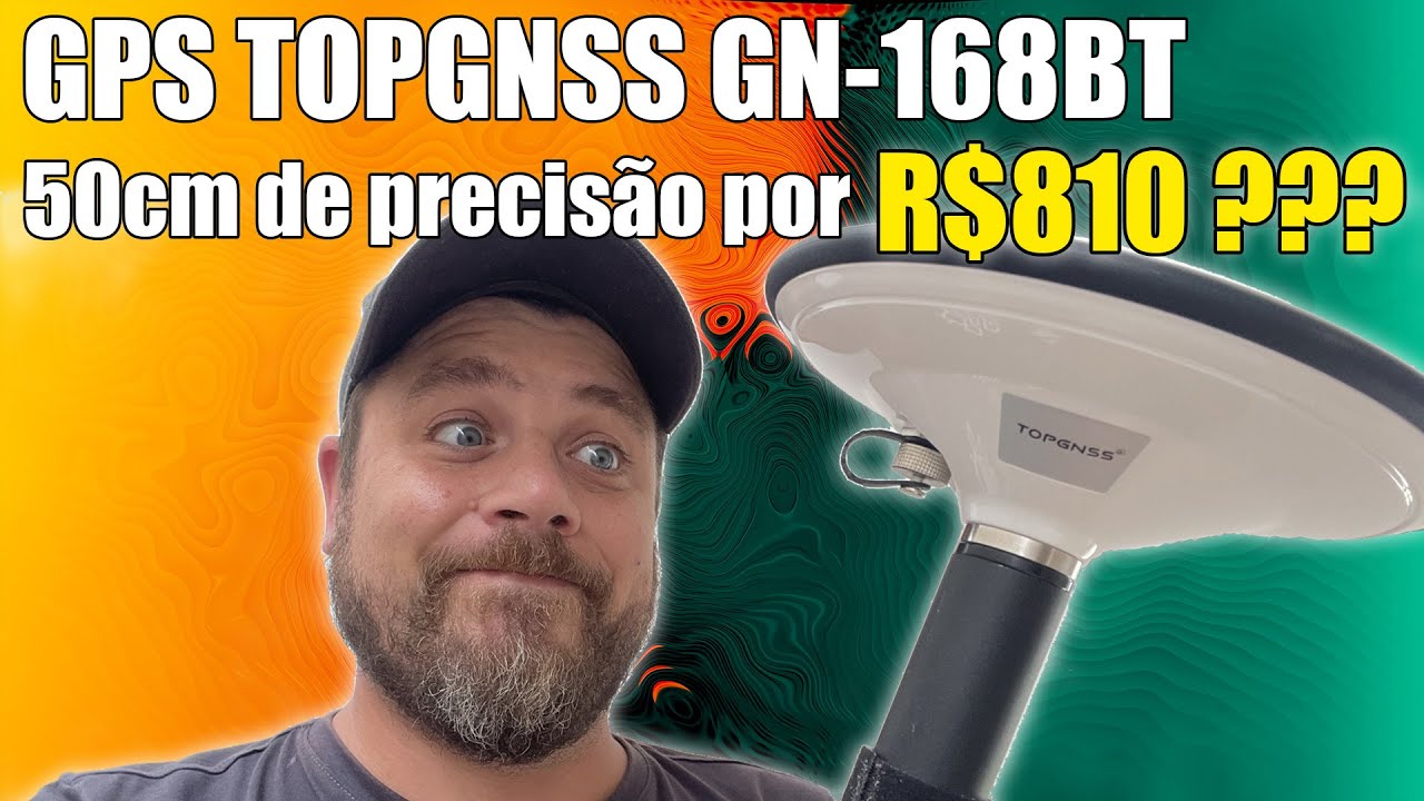 GPS TOPGNSS GN-168BT de R$810 PROMETE 50cm DE PRECISÃO! SERÁ QUE SERVE PARA PONTOS DE CONTROLE?