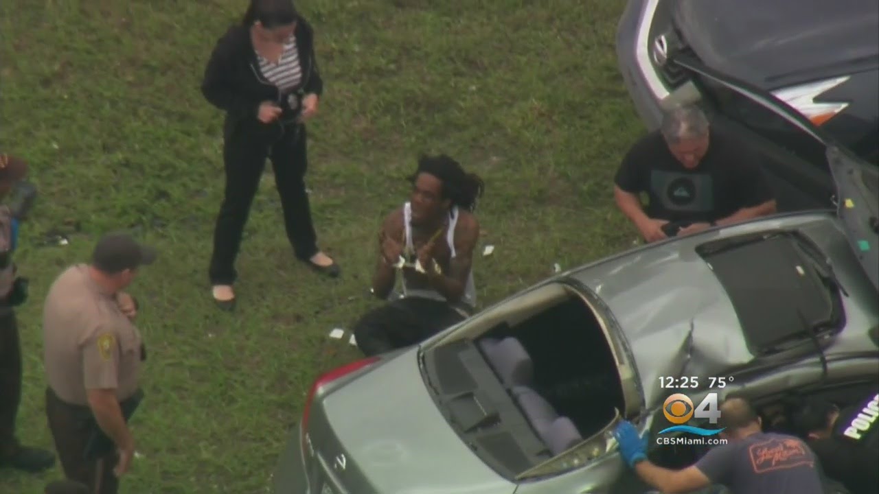 Police Pursuit Ends With Crash In Opa-Locka - YouTube