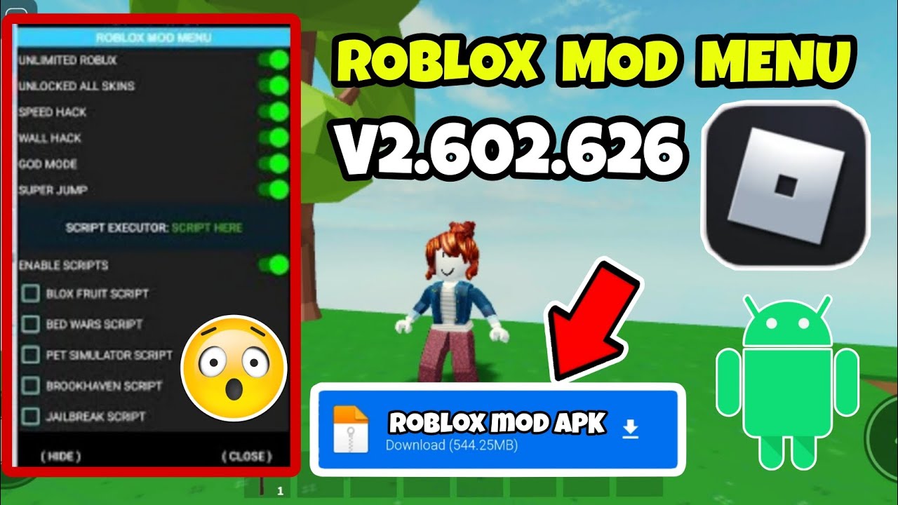 TESTEI O MELHOR MOD MENU PARA ROBLOX 🤑 APK MOD MENU ATUALIZADO V2.537.294  DOWNLOAD MEDIAFIRE? 2022 