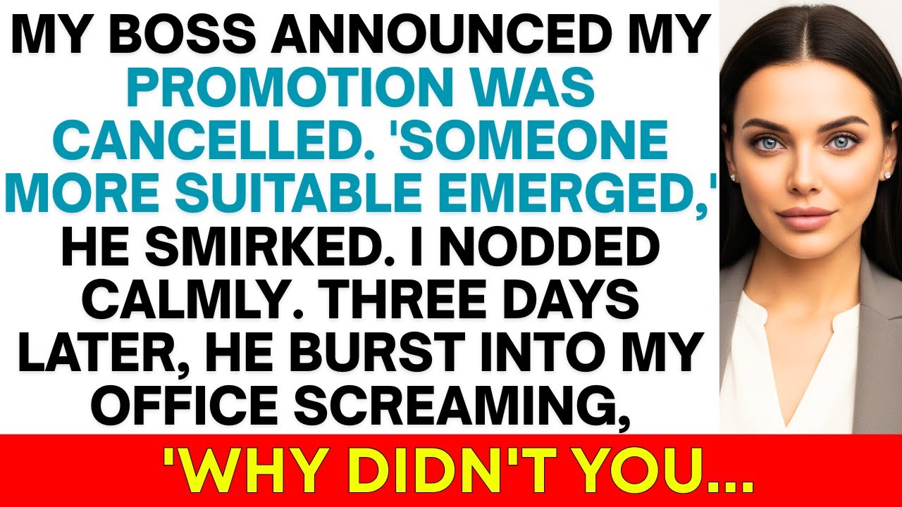 Boss Cancelled My Promotion After 6 Years, Then Discovered What I'd Been Hiding...