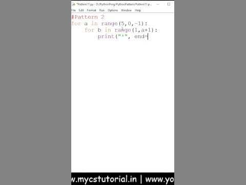 Opposite Right Angle Triangle in Python | Using Nested Loop Python ...