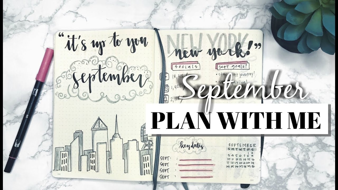 BULLET JOURNAL | Sept Plan With Me planning 2019