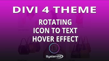 Divi 4 Rotating Icon To Text Hover Effect 😎