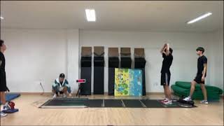 제자리멀리뛰기 기량 향상 모습 268Cm에서 293Cm까지