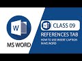 how to use insert caption in ms word | class 09
