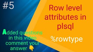 row level attributes and diff b/w column level and row level || 2022 ||