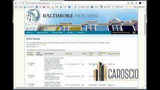Baltimore Existing Permit search