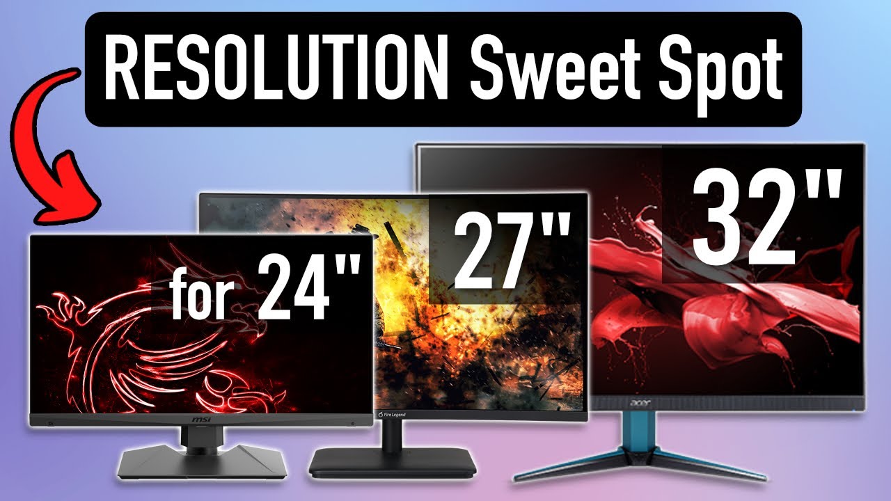 Best Monitor Resolution & Size [24 vs 27 vs 32 inch Monitor] 1080p, 1440p,  4K 