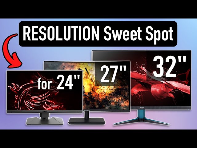 Best Monitor Resolution & Size [24 vs 27 vs 32 inch Monitor] 1080p, 1440p,  4K 