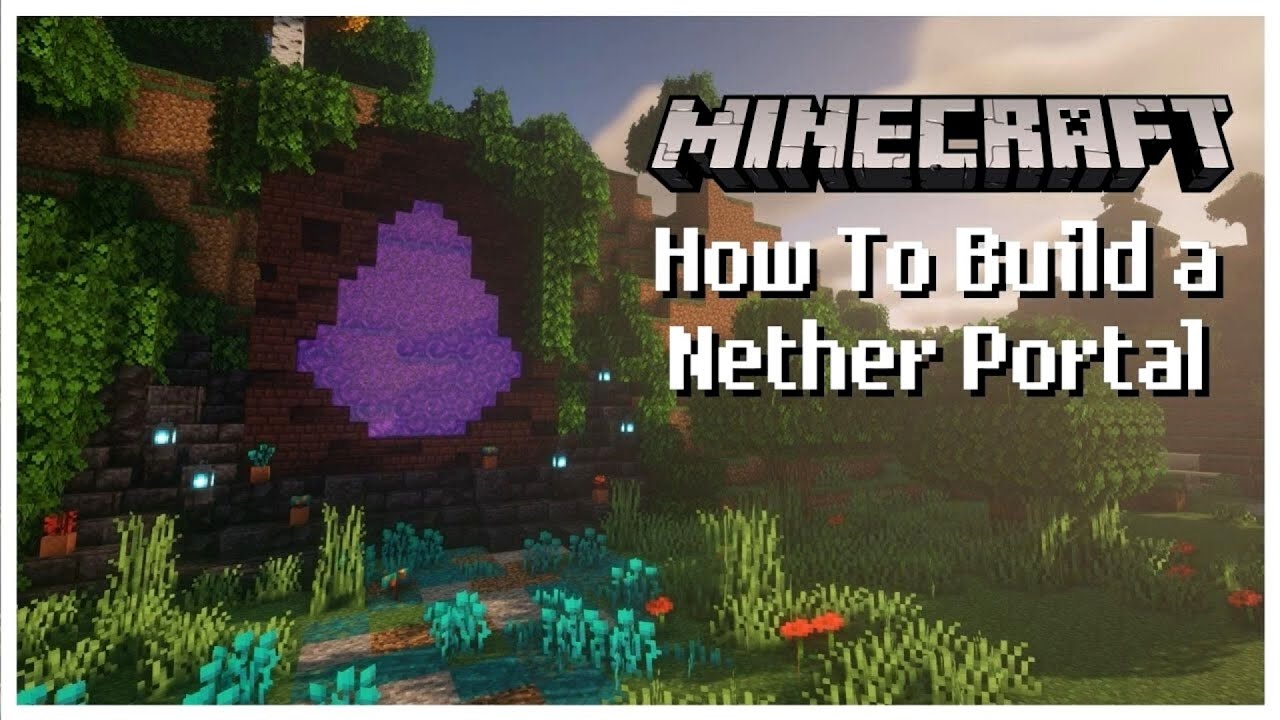 Minecraft How To Build A Fantasy Nether Portal Easy Minecraft Build Tutorial Youtube