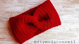 Diadema Turbante tejido a crochet para principiantes paso a paso