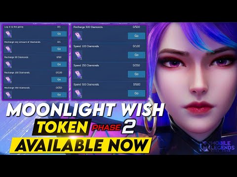 MOONLIGHT WISH TOKENS PHASE 2 AVILABLE NOW😍/ MOBILE LEGENDS  @SKYLERGAMINGMLBB