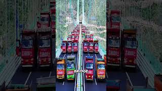China’s World’s Highest Bridge Tested by 96 #bridgeconstruction#chinainfrastructure#worldrecord