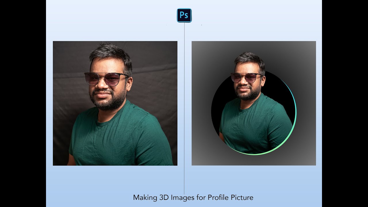 Professional 3D Profile photo editing in Photoshop | Photoshop Tutorial