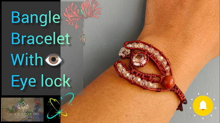 Wire wrapped Bangle bracelet with unique eye lock system #diy#unique#bracelet#making#video 
