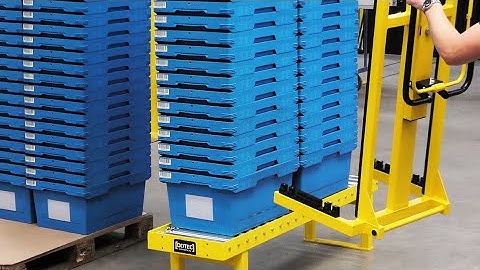 Stack and nest container handling by dotec