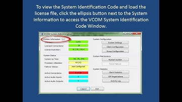 VCOM System Administration Tutorial