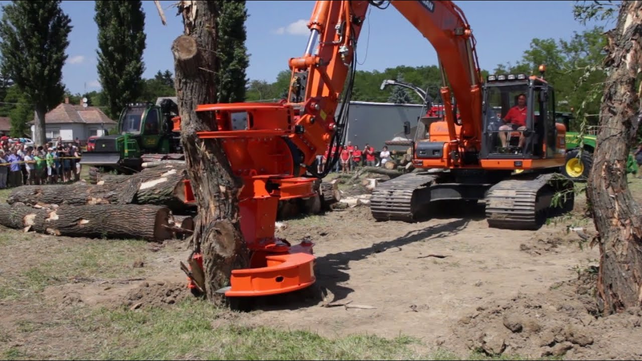Pendli erdészeti gépbemutató - John Deere forwarder, Doosan kotró, Mus-Max aprító