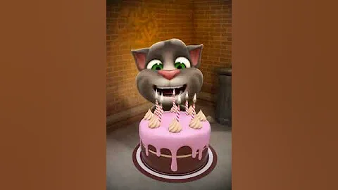 How to smear a cake on Talking Tom's face!