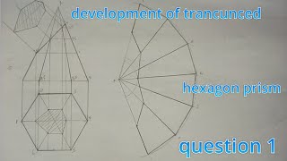 Development of truncated hexagon pyramid
