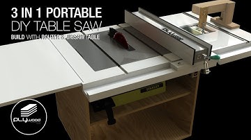 Homemade portable 3 in 1 table saw with built in router and jigsaw table part 1