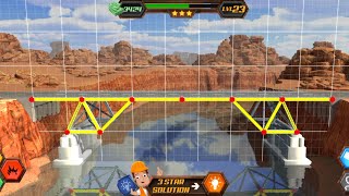 Bridge Construction Simulator - Level 23 | 3 stars