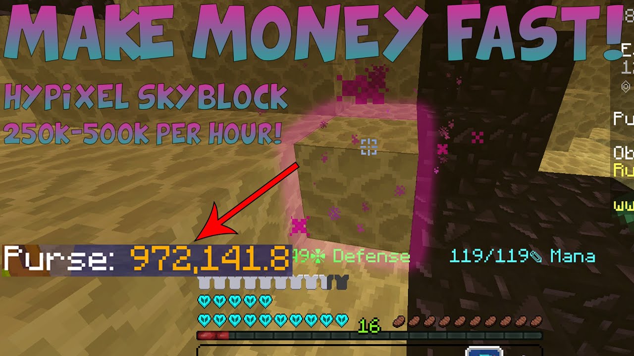 Hypixel Skyblock How To Make Money Fast Easy Fastest Way To Make Money 400 000 Per Hour Youtube