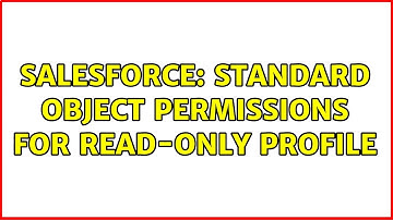 Salesforce: Standard Object Permissions for Read-only profile