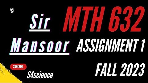 mth632 assignment1 | Sir Mansoor | Complex analysis