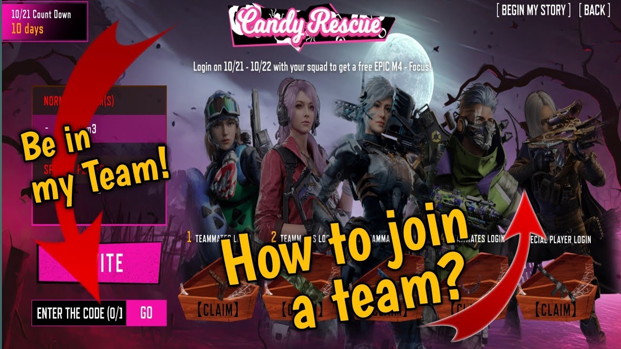 CODM CANDY RESCUE EVENT HOW TO JOIN A TEAM FREE TEAM CODE GARENA