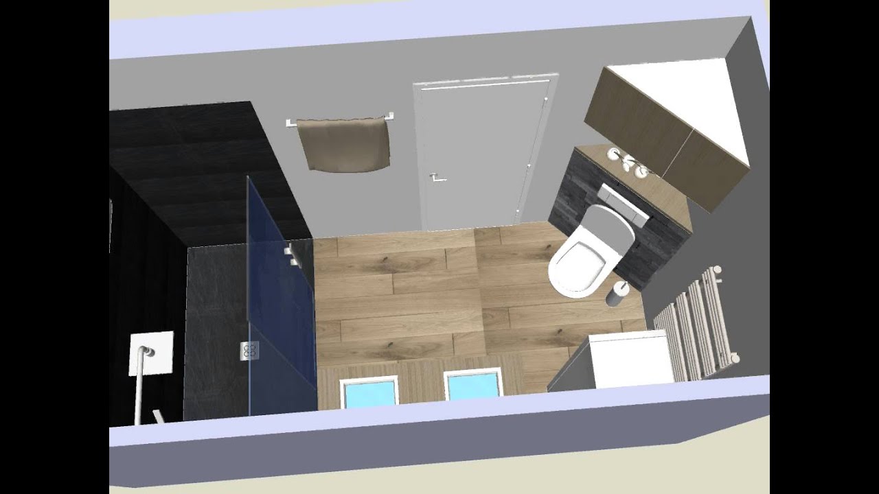 Agencement de salle de bain (carrelage imitation bois et ardoise ...