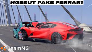 What It Feels Like to Crash a Ferrari at High Speed 😅😭 BeamNG Drive Indonesia