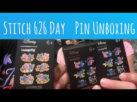 ❁日本未発売❁ディズニーチェキ風ピンバッチ❁全6種類❁ 限定Loungefly❁ Stitch 626 Day Pin Unboxing | Loungefly Stitch Blind Box Pin
