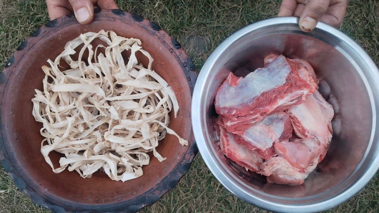 Рецепт кашмирского эля хэтч те мааз 😋 (мясо с вяленой бутылочной тыквой)