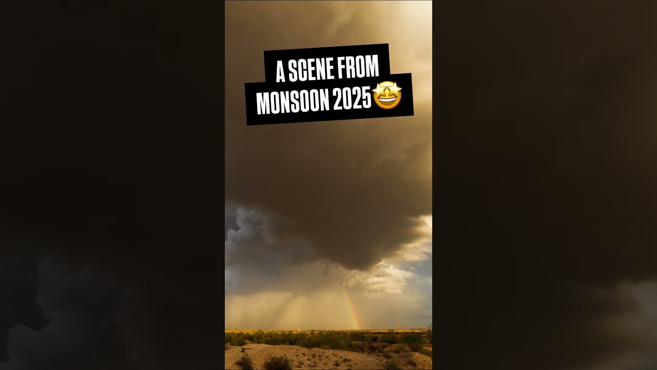 Near Yuma last summer 🤩 #stormchasing #azwx #rainbow