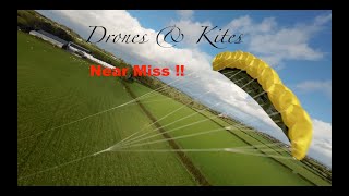 Power Kites & Drones (NEAR MISS) !!!