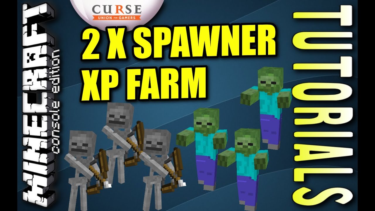 MINECRAFT - PS4 - DOUBLE SPAWNER XP FARM - HOW TO - TUTORIAL ( PS3 ...