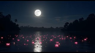 ASMR Massage in Lotus Lake 🌙 Whispering Touch Under the Ancient Tree | Relaxing Sleep Sounds