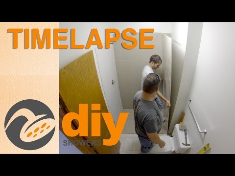 Timelapse - Two-day Onyx Remodel of Shower Pan and Panels Installation