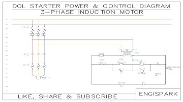 Direct On-Line (DOL) Starter Connection Diagram | AutoCAD Electrical | EngiSpark