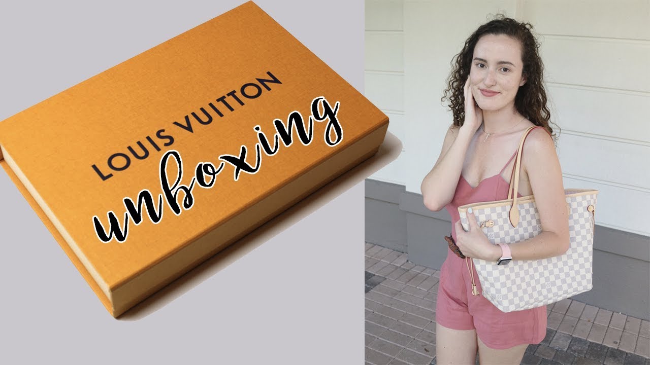 Louis Vuitton Neverfull MM Damier Azur | UNBOXING & OUTFIT IDEAS | Samorga Organizer Indian Pink ...