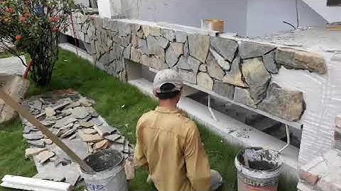 Cách ốp tường đá rối