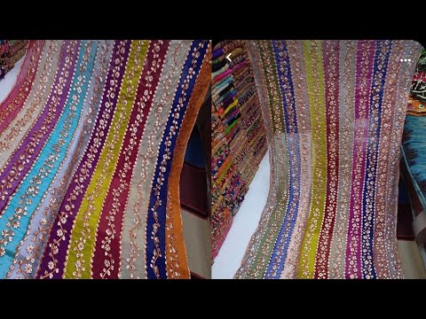 How To Make Designer Dupatta At Home/DIY Embroidered Dupatta